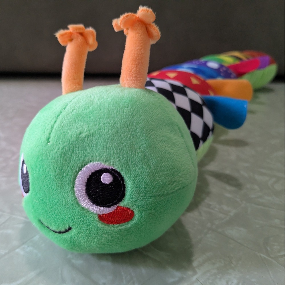 Colorful Caterpillar Plush Tummy Time Baby Toy Music Crinkle Rattle Squeak 22"